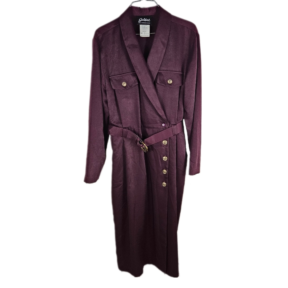 JOLIBEL | vintage ultrasuede belted pocket blazer dress